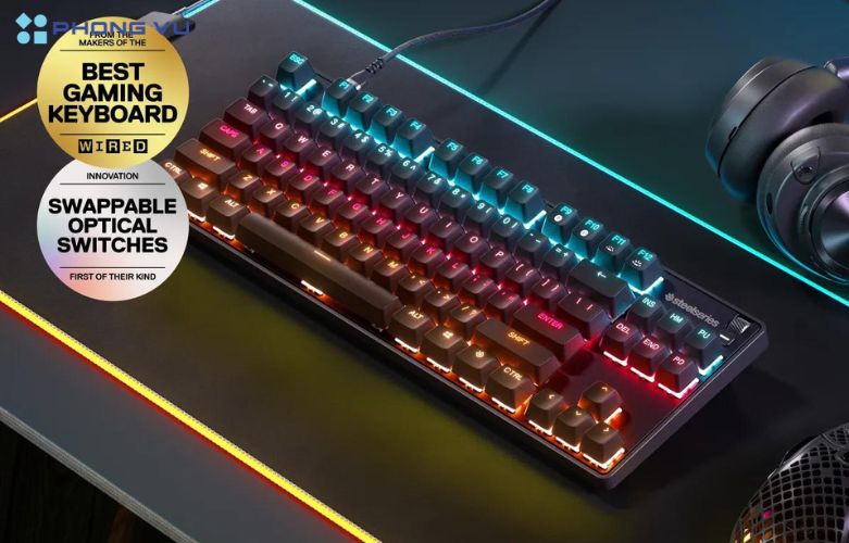 Với thiết kế gọn nhẹ và khả năng gõ phím êm ái, Apex 9 TKL của SteelSeries chắc chắn sẽ là một trợ thủ đắc lực cho cả việc chơi game lẫn công việc hằng ngày