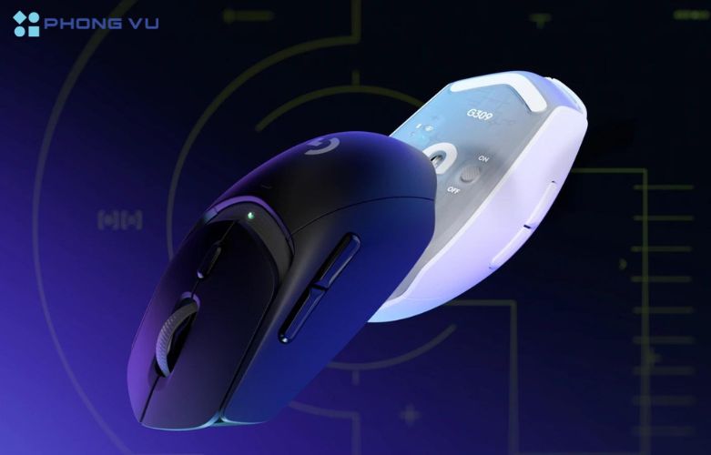 Với thiết kế hai màu trắng đen, thon gọn, dễ cầm nắm, Chuột Gaming Logitech G309 LightSpeed Wireless giúp game thủ thoải mái khi sử dụng hơn