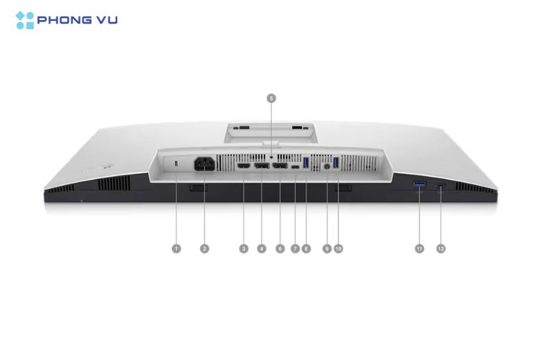 Dell U2424H trang bị nhiều cổng kết nối đa dạng, tiện lợi