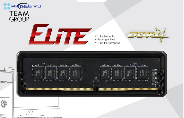 RAM TeamGroup Elite 8GB DDR4-3200 tương thích với nhiều hệ thống, hệ điều hành