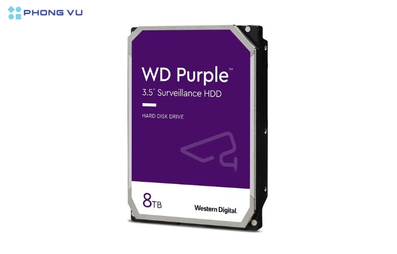 Ổ cứng gắn trong WD HDD Purple có bộ nhớ đệm 256MB Cache