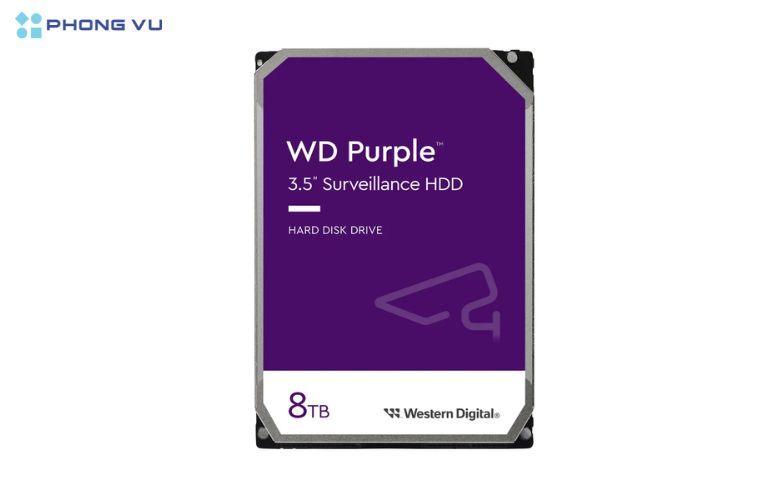 Ổ cứng gắn trong WD HDD Purple kích thước 3.5” tiêu chuẩn