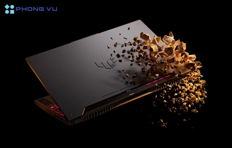 Máy Laptop ASUS TUF Gaming A15 FA507NVR-LP091W được thiết kế với độ bền cao, giúp người dùng thoải mái
