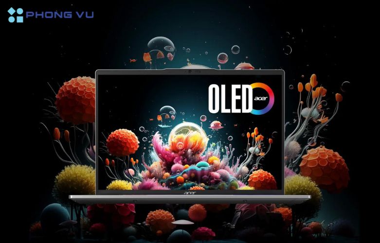 Màn hình của Laptop ACER Swift Go AI OLED SFG14-73-57FZ tích hợp những tính năng và công nghệ tiên tiến, tạo ra trải nghiệm hình ảnh sống động cho người dùng