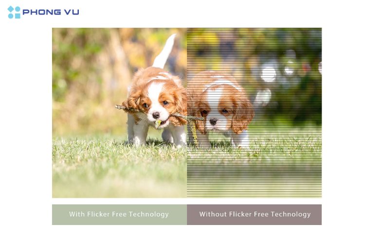 Màn hình ASUS VY249HF-R công nghệ ASUS Flicker Free chống nhấp nháy 