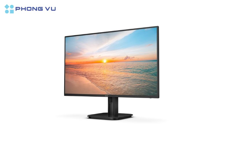 Màn hình LCD PHILIPS 24E1N1100A/74 sở hữu thiết kế viền mỏng cùng màu đen huyền bí, dễ dàng phối hợp hài hòa với các thiết bị gaming gear khác