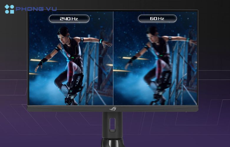 ASUS ROG Strix XG259CM đảm bảo mọi khung hình đều được hiển thị một cách nhanh chóng và chính xác với tần số quét 240Hz