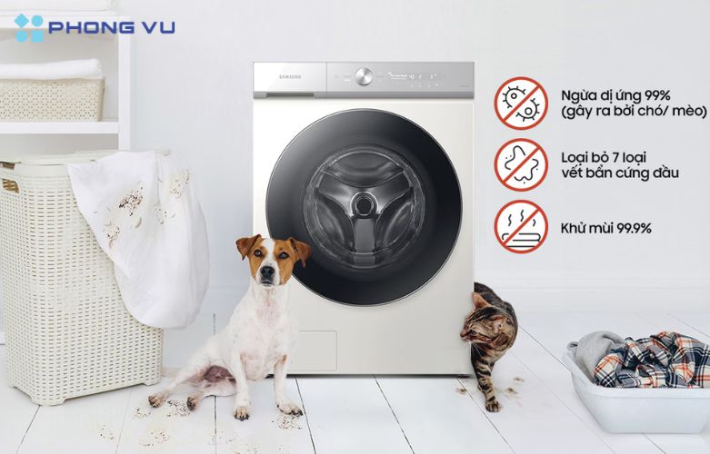 Quần áo thú cưng luôn được thơm tho với chế độ giặt Pet Care
