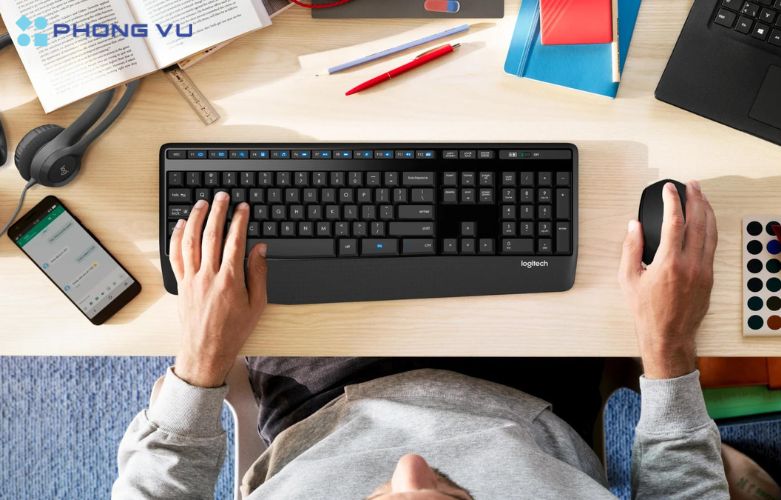 Thiết kế Combo Bàn Phím Và Chuột Không Dây Logitech MK345 New Wireless (920-012926) tiện lợi, phù hợp với nhiều nhu cầu sử dụng của người dùng