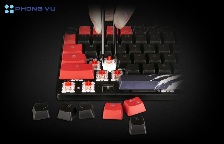 Công tắc cơ học tuyến tính của Mad Catz mang đến cảm giác gõ phím êm ái, phản hồi nhanh và độ bền cao, đáp ứng nhu cầu của các game thủ chuyên nghiệp