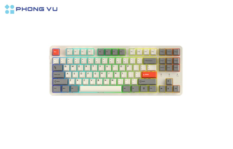 Thiết kế Bàn phím cơ không dây DAREU EK87 PRO (Dream switch) tối giản với kích thước 364 x 136 x 41mm và trọng lượng chỉ 740g