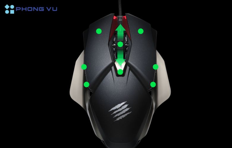 Với khả năng lập trình nút bấm và tùy chỉnh cao, chuột Madcatz B.A.T. 6+ cho phép người dùng định hình phong cách chơi game riêng của mình