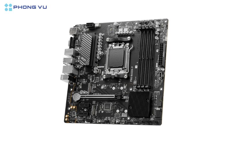 Mainboard MSI B650M-P khả năng lưu trữ 4 x SATA 3 6Gb/s, 2 x M.2 NVMe