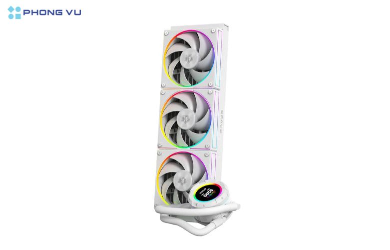 Bộ Tản Nhiệt Nước ID-Cooling Space SL360 Xe White có màn hình hiển thị