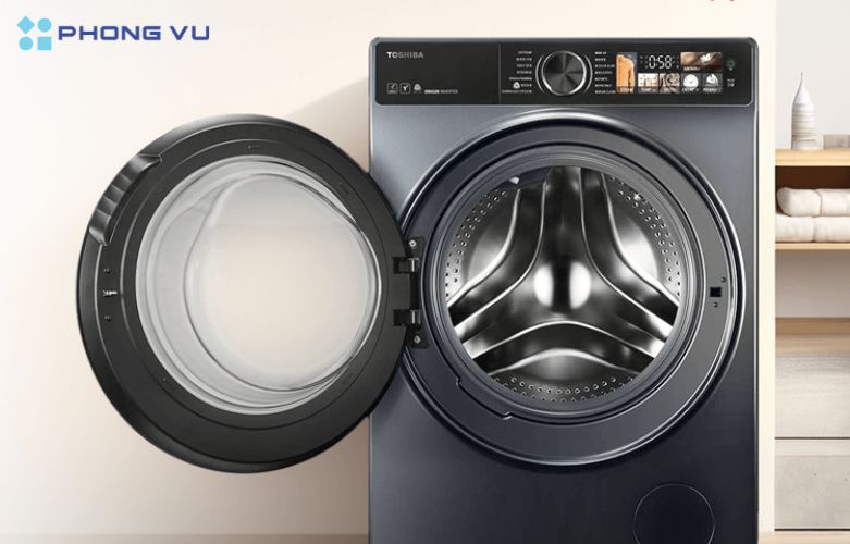 Với thiết kế hiện đại và chất liệu cao cấp, máy giặt Toshiba không chỉ mang lại hiệu quả giặt giũ tối ưu mà còn góp phần làm đẹp không gian sống của bạn