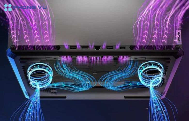 Với hệ thống làm mát Hyper Chamber tiên tiến, Lenovo LOQ 15IAX9 đảm bảo khả năng tản nhiệt hiệu quả, giúp bạn yên tâm sử dụng trong thời gian dài mà không lo về vấn đề nhiệt độ