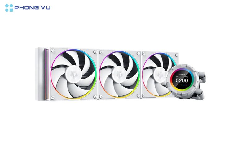 Bộ Tản Nhiệt Nước ID-Cooling Space SL360 Xe White thiết kế tịnh tế, có tính thẩm mỹ cao