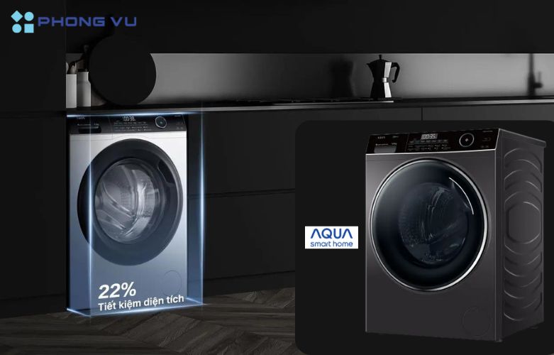 Dòng Máy giặt sấy Lồng Ngang Aqua Inverter 10 kg AQD-AH1000G.PS