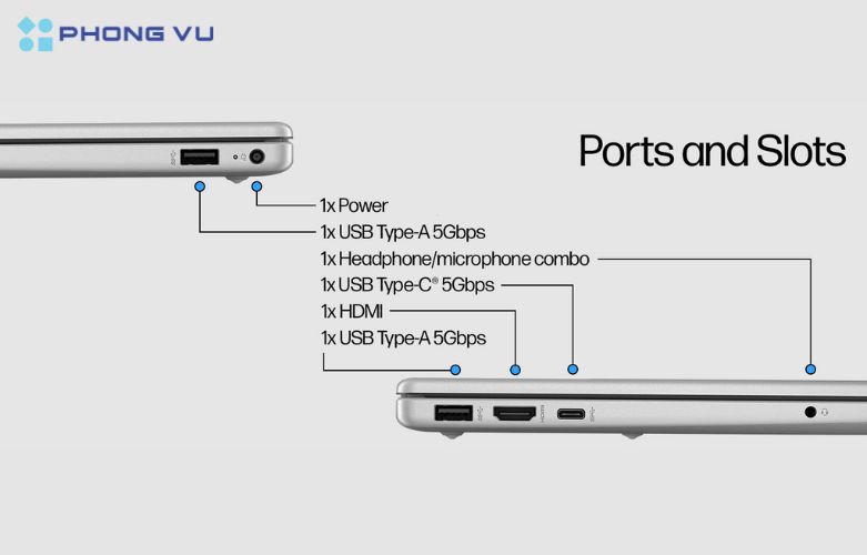 Với hệ thống kết nối đầy đủ và hiện đại, Laptop HP 15-fc0086AU là sự lựa chọn lý tưởng cho người dùng mong muốn sự tiện lợi và đa năng