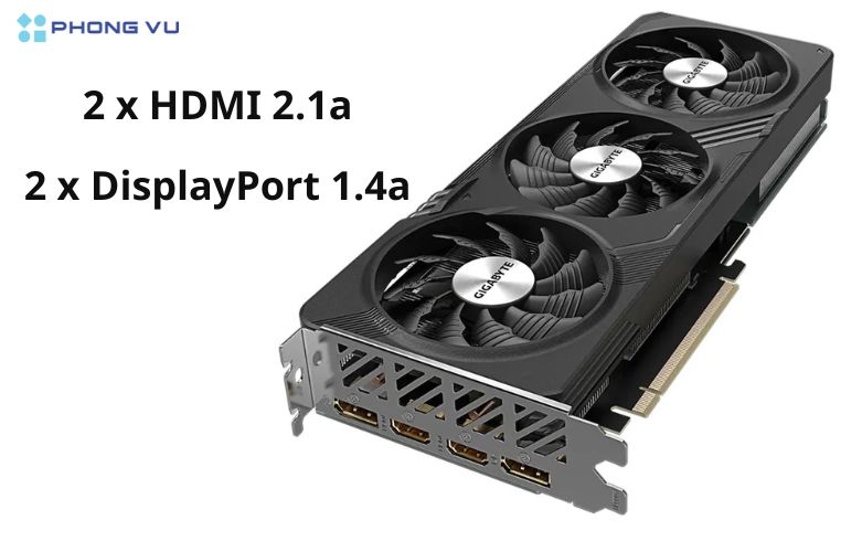 Trang bị đầy đủ các cổng kết nối cần thiết, bao gồm DisplayPort và HDMI