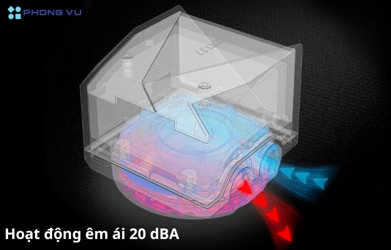 Độ ồn tối đa của hệ thống khi hoạt động chỉ đạt 20 dBA