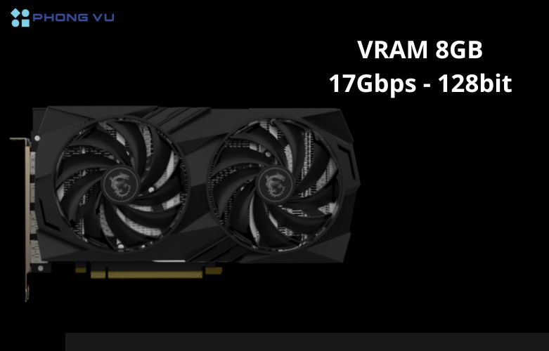 Bộ nhớ đồ họa siêu tốc: VRAM 8GB GDDR6
