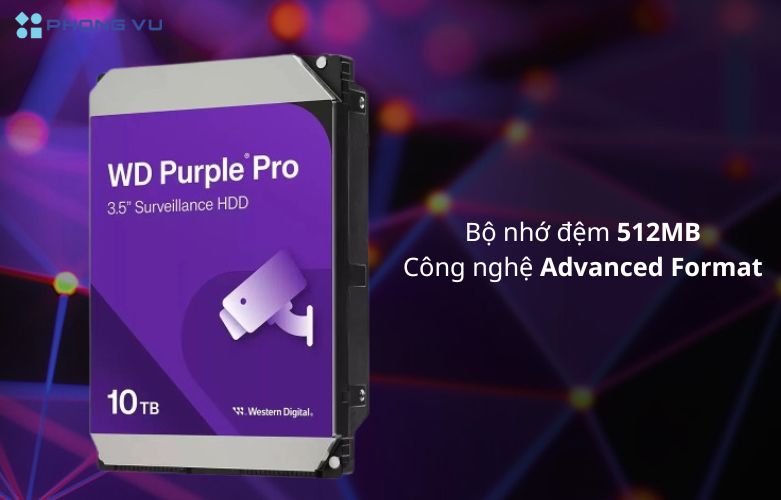 Bộ nhớ đệm 512MB, tối ưu hóa hiệu suất cùng công nghệ Advanced Format