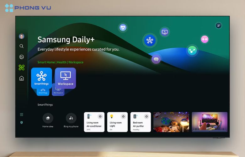 Với hệ điều hành Tizen, Smart Tivi Samsung Neo QLED 4K 85 Inch QA85QN85DB knhư một trung tâm điều khiển thông minh