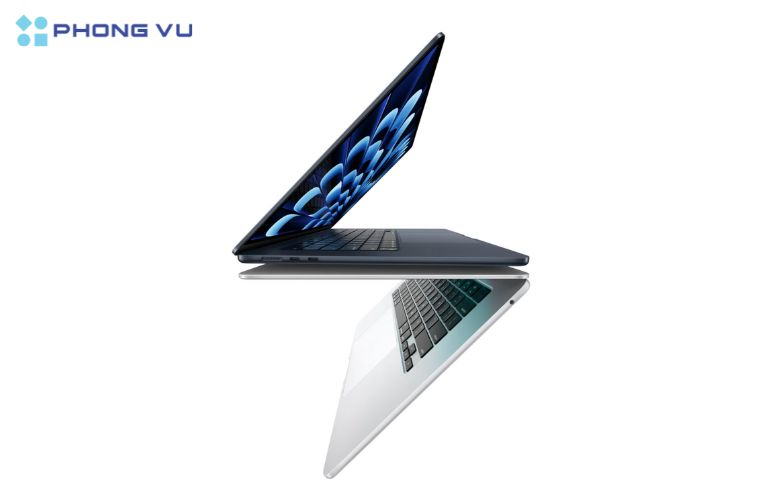 Apple MacBook Air M2 13.6" chú trong trong cách thiết kế, mang đến sự êm ái với các đường bo góc tuyệt đẹp