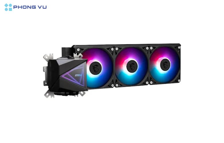 Tản nhiệt nước MSI MAG CORELIQUID I360 với màu đen và chất liệu nhôm chất lượng cao giúp truyền nhiệt hiệu quả