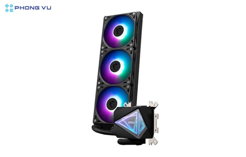 Tản nhiệt nước hiệu suất cao với lưu lượng không khí 70.7 CFM và độ ồn 20 dBA