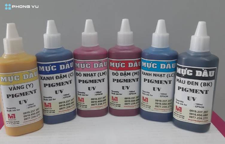 Mực pigment bền màu lâu dài, chống nước hiệu quả