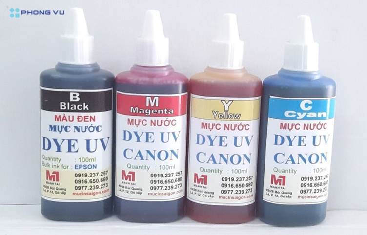 Mực dye cho màu sắc rực rỡ, phù hợp in ảnh gia đình