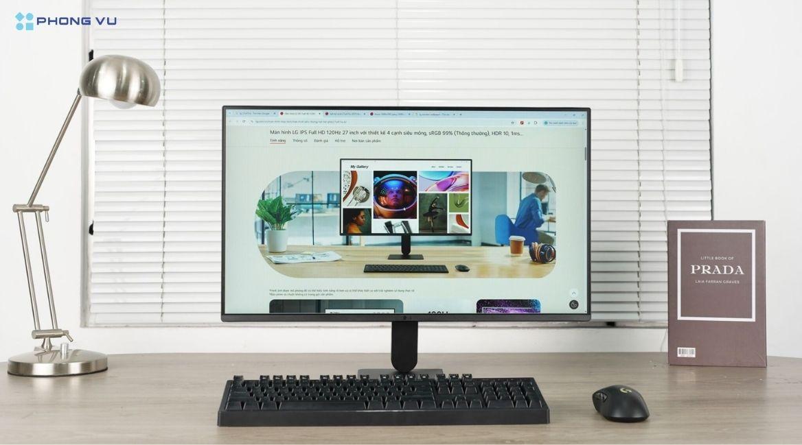 Thiết kế tiện lợi của màn hình giúp người dùng thoải mái sử dụng trong mọi không gian