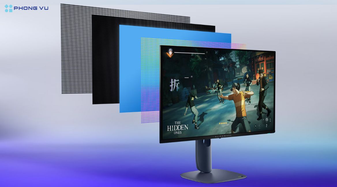 Màn hình Alienware ứng dụng thuật toán AI chống lưu ảnh, cho trải nghiệm mượt mà, không xé hình, đáp ứng tốt nhu cầu chơi game và giải trí