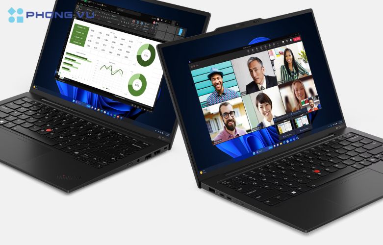 Hệ thống cổng phong phú giúp Laptop Lenovo ThinkPad X1 Carbon Gen 12 - 21KC008NVN tương thích tốt với các thiết bị ngoại vi hiện đại