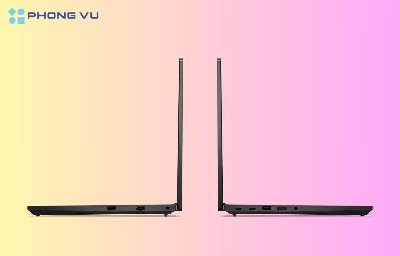 Nhờ hệ thống cổng kết nối đa dạng và kết nối không dây tiên tiến, Laptop Lenovo ThinkPad E14 Gen 6 - 21M7004JVN dễ dàng tương thích với nhiều thiết bị ngoại vi, đáp ứng nhu cầu công việc và giải trí
