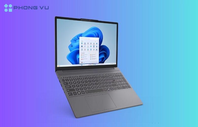 Thiết kế của Laptop Lenovo IdeaPad Slim 3 15IRH10 - 83K1000JVN mỏng nhẹ, tinh tế, bền bỉ và chắc chắn, phù hợp cho những ai cần một chiếc laptop di động nhưng vẫn có màn hình lớn để làm việc thoải mái