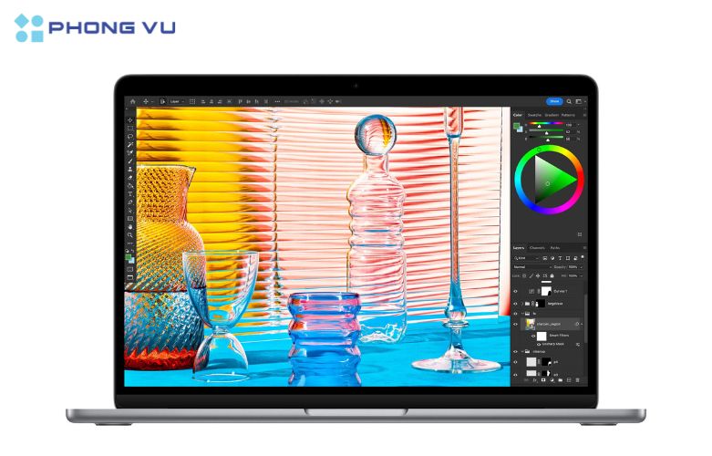 Apple MacBook Air M2 13.6" (16GB/512GB SSD) cho phép người dùng trải nghiệm hình ảnh mượt mà, sắc nét