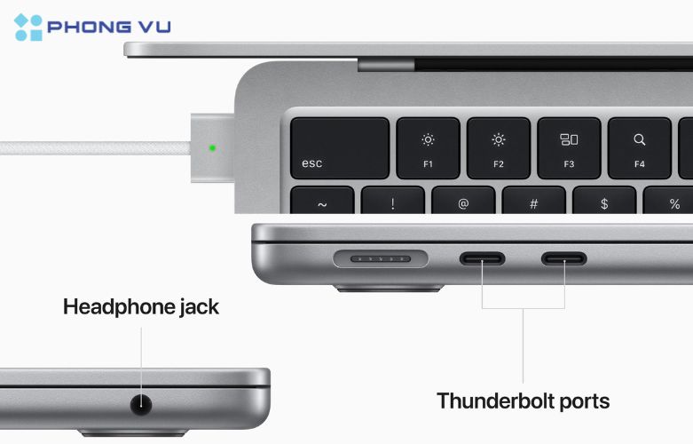 Mặc dù số lượng cổng kết nối vẫn còn hạn chế, nhưng với Thunderbolt 4 mạnh mẽ và MagSafe 3 tiện lợi, MacBook Air M2 vẫn là một lựa chọn phù hợp cho cả công việc và giải trí