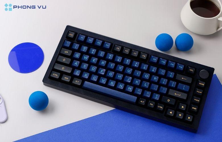 Layout 75% với chất liệu bền bỉ, keycap PBT cao cấp