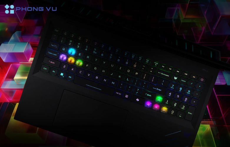 Bàn phím còn có các phím macro chuyên dụng, giúp người dùng lập trình các tổ hợp phím nhanh chóng để thao tác hiệu quả hơn trong game và công việc