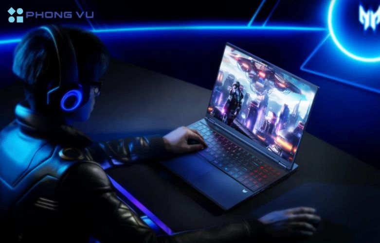 Laptop ACER Predator Helios Neo 16S AI PHN16S-71-94T0cho trải nghiệm hình ảnh sắc nét, không bị giật, lag, xé hình trong quá trình chơi game