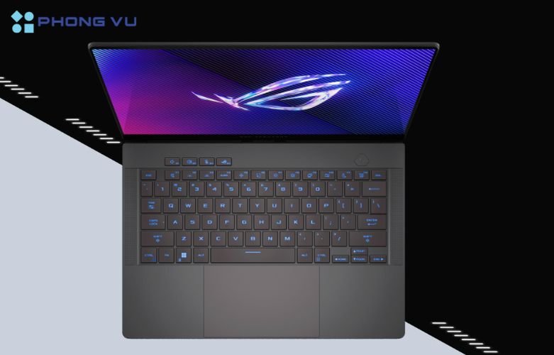 Laptop ASUS ROG Zephyrus G14 GA403UV-QS091W thiết kế bàn phím với touchpad giúp người dùng cảm thấy thoải mái khi thao tác