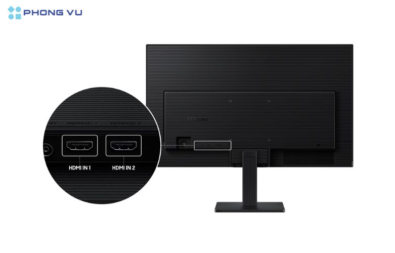 Màn hình LCD Samsung 24 inch LS24F320GAEXXV được trang bị 2 cổng HDMI 1.4 – Dễ dàng kết nối với PC, laptop, console và các thiết bị phát đa phương tiện khác