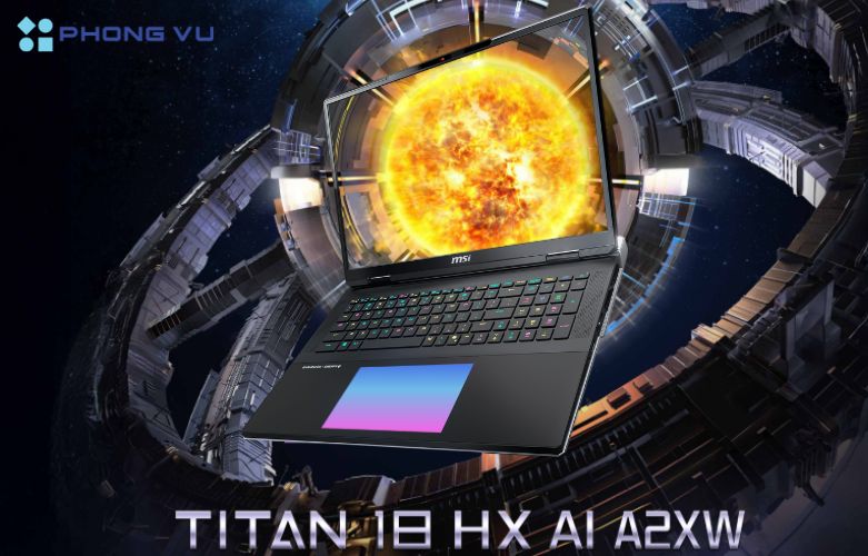Sự kết hợp giữa CPU mạnh mẽ và NPU tiên tiến tạo ra sức mạnh tổng hợp vượt trội, giúp người dùng trải nghiệm hiệu năng vượt trội trên Laptop Msi Titan 18 HX AI A2XWJG-622VN