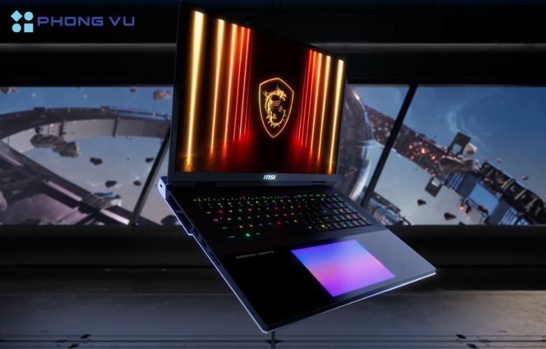 Laptop Msi Titan 18 HX AI A2XWJG-622VN phục vụ hiệu quả cho cả công việc lẫn giải trí, từ cuộc họp trực tuyến đến chơi game và sáng tạo nội dung