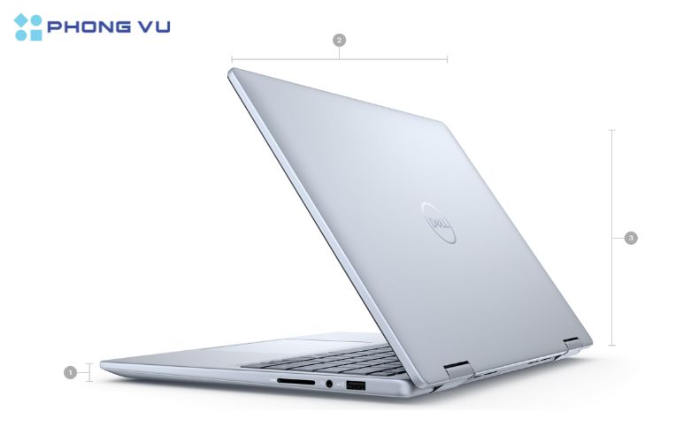 Nhờ sự tối ưu hóa giữa phần cứng và phần mềm, GPU tích hợp giúp giảm tiêu thụ điện năng, kéo dài thời gian sử dụng pin mà vẫn đảm bảo hiệu suất đồ họa ổn định cho Laptop Dell Inspiron 14 7440 2-in-1 N7440-C7U161W11IBU