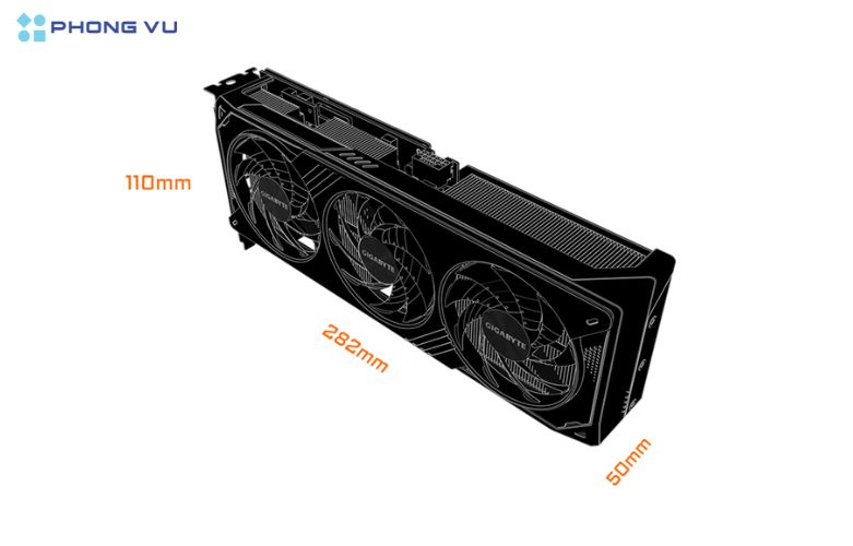 Thiết kế màu đen xám nhỏ gọn với kích thước 282 x 110 x 50 mm, tối ưu cho hệ thống mini-ITX và thùng máy nhỏ