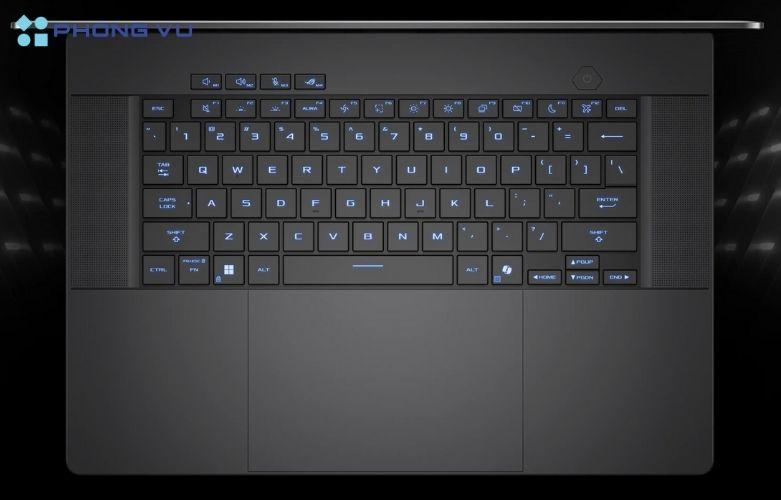 Với diện tích lớn, touchpad trên Zephyrus G16 giúp người dùng làm việc dễ dàng hơn, đặc biệt khi không sử dụng chuột rời